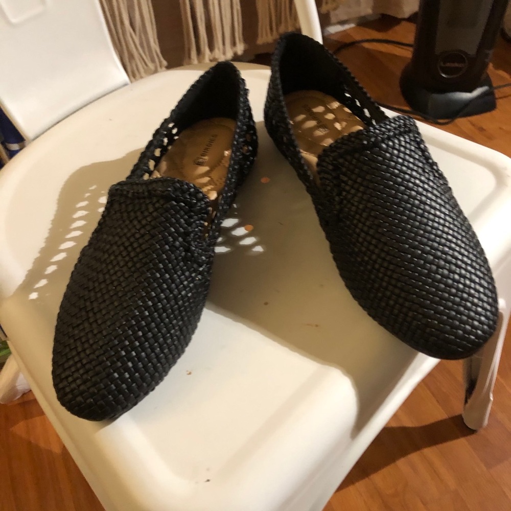 BNWOB Birdies “The Starling” Woven Leather Flats